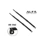 2 PACK of Alfa 9dBi WiFi Booster RP-TNC High-Gain Screw-On OMNI-Directional Swivel Antenna for Cisco