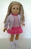Tiered Skirt Outfit For American GIrl Dolls Madame Alexander Sophia Dolls Comes Complete with DollsHobbiesNmore Signature Teddy Bear