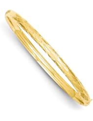 14k 2/16 Diamond-cut Fancy Hinged Bangle Bracelet, Best Quality Free Gift Box Satisfaction Guaranteed
