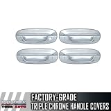 2003-2008 Isuzu Ascender 4dr Chrome Door Handles Covers (No Passenger Keyhole) 