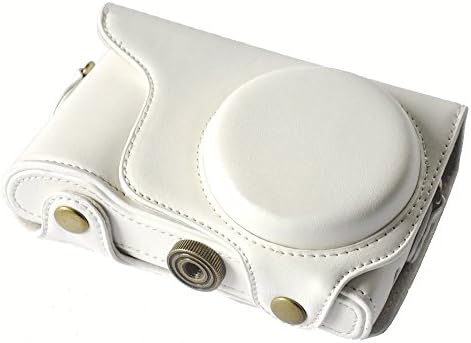 Shapotkina® Pu Leather Vintage Professional Camera Bag Case for Samsung Galaxy Camera Ek-gc110 Gc100 White Color Westlinke Logo Stylus