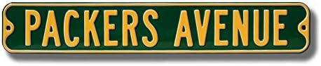 Nfl Green Bay Packers Avenue Yellow / Green Street Sign 6x36