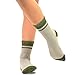TeeHee Little Boys Basic Cotton Crew Socks 6 Pair Pack (3-5 Years, Stripes Tipped Rib)