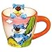 ZooBuds Hand Painted Blue Cat Mug
