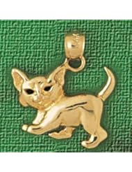 Dazzlers Solid 14k Gold Cat Charm Pendant Available in three colors from jewelsberry (weights: 2.5 grams only)