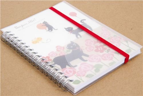 Imagen 2 de Cuaderno de Anilla del Gato Negro con Rosas de Japón