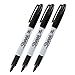 Sharpie Permanent Markers, Fine Point, 3-Count (Black)