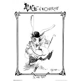 (24x36) Ralph Steadman (Alice in Wonderland, The White Rabbit) Art Poster Print