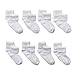 Circo White Infant/Toddler 8pk Gripper Socks - 12-24M