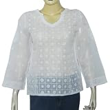 Kurti Fashion of India Casual Dresses Chikan Embroidery Size M (ctop544)