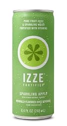 IZZE Fortified Sparkling Juice, Apple, 8.4-Ounce Cans (Pack of 24)