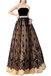 Strapless Tulle Vintage Lace Evening Dress/Prom Dress 