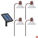 Malibu Solar Two White LED Metal Walk Light 4-Pack with Remote Panel, Rustic Brick, #LZ31RP4