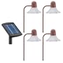 Malibu Solar Two White LED Metal Walk Light 4 Pack with Remote Panel, Rustic Brick, #LZ31RP4