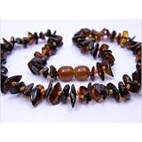 The Art of CureTM Baltic Amber Baby Teething Necklace - Dark Amber Chips w/"The Art of Cure" Jewlery Pouch -TM ~ The Art of Cure