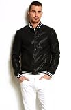 418 7fBqd2L. SL160  Armani Exchange Faux Leather Varsity Jacket