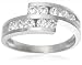 9ct White Gold AMR323204 Ladies Cubic Zirconia Band Ring