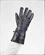 Mens Leather Motorcycle Winter Gloves w/ Rain Cover In Zippered Gauntlet Large GL2066