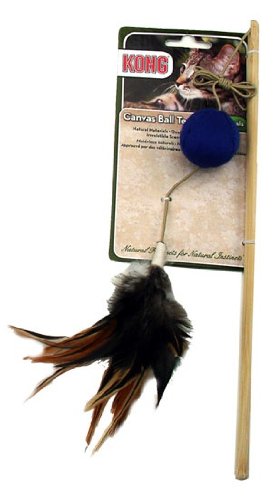 KONG Canvas Ball Teaser Cat Toy (Colors Vary)