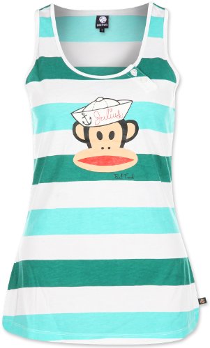 Paul Frank Damen Tanktop Sailor Striped Button, columbia, XS, 06-21AW64002 Preisvergleich