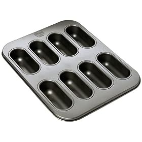 Amco 8 Cup Eclair Pan, each 4.5 x 1.75 x 1.5 by Amco/Focus