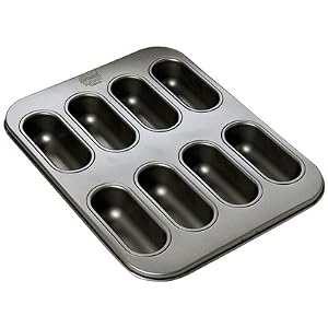 Amco 8 Cup Eclair Pan, each 4.5 x 1.75 x 1.5 by Amco