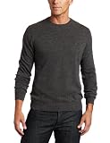 Williams Cashmere Men's 100% Cashmere Long Sleeve Crew Neck Sweater, Charcoal, X-large