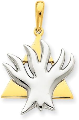 14k Gold Two-tone Fancy Star of David pendant, Alluring Pendants for Necklace, Women Jewelry