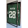 Football / Baseball Jersey Display Case Shadow Box Frame with UV Protection Door - MAHOGANY FINISH