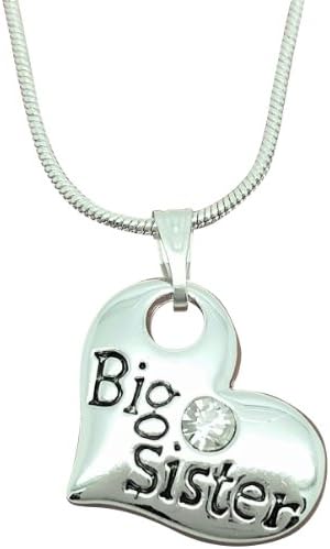 Big Sister in Heart Pendant Necklace