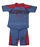 Bodean UPF50+ Australian Boys 2pce Sunsuit Blue Steel and Red size 6 years