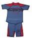 Bodean UPF50+ Australian Boys 2pce Sunsuit Blue Steel and Red size 7 years