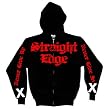 EDGE - Never Give in - Black Zip Up Hoodie