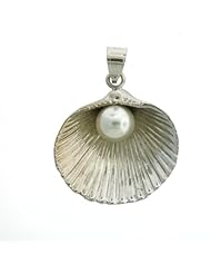 CleverEves 14K Gold Pendant White Gold Shell with Pearl 10 - Gram(s)