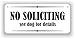 No Soliciting see dog for details - aluminum sign - 4