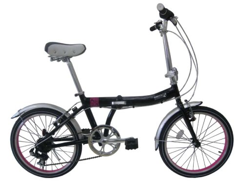 ２０インチ６段変速アルミ折りたたみ自転車（ブラック）