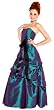 Strapless Taffeta Bridesmaid Prom Holiday Formal Gown Long Dress Junior Plus Size