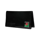 JJ Yeley #18 NASCAR Leather Checkbook Cover - Black