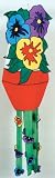 Gorgeous Pansy Flower Pot Windsock