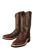 Lucchese TN1075 Caiman Crocodile Cowboy Boots Mens - Cigar