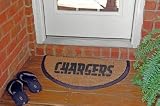 SAN DIEGO CHARGERS Team Logo Half Moon Coir Fiber DOOR MAT (29.5 x 17.5) by Memory Company