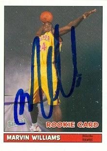 Marvin Williams Autographed/Hand Signed Basketball Card (Atlanta Hawks) 2005 Topps Bazooka Mini #180