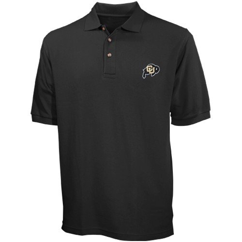 Buy Colorado Buffaloes Black Pique Polo by Football Fanatics