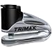 Trimax T665LC Hardened Metal Disc Lock - Chrome 10mm Pin (Long Throat) with Pouch & Reminder Cable