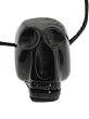 Black Stone Carved Skull Pendant on Adjustable Cord - Skulls are Approx 13MM X 25MM Black Stone Carved Skull Pendant on Adjustable Cord - Skulls are Approx 13MM X 25MM