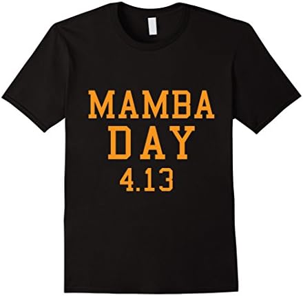 Men's Mamba Day 4.13.16 - Laker Basketball T Shirt - Kobe 2XL Black