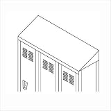 Hallowell CST2472 18-Gauge 72 Continuous Slope Tops for KD Lockers