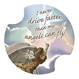 I Never Drive Faster Than My Angels Carsters, Coasters for Your Car