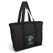 FLAMINGO Tote Bag Black Deluxe Pink Flamingos - For Travel or Beach Best Unique Gift Ideas for Her, Women, or Ladies
