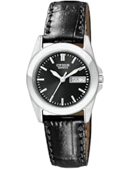 Ladies Citizen Quartz Day-Date Strap Watch